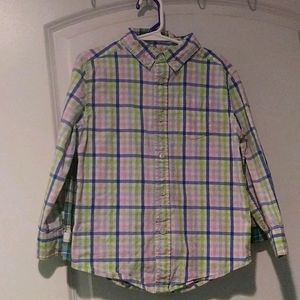Pastel color plaid dress shirt